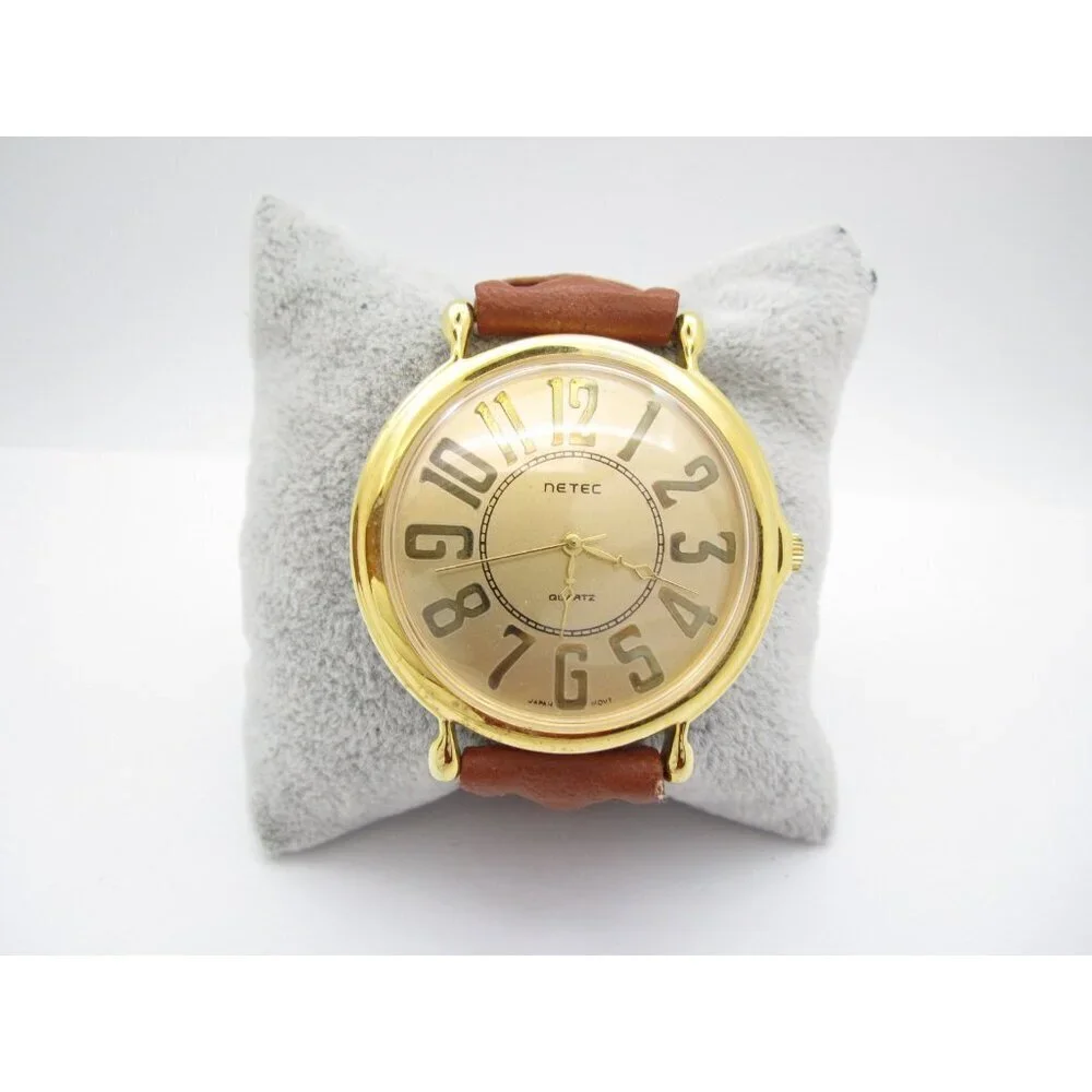 Women Netec Quartz Big Analog 42mm Round Watch (I41) 